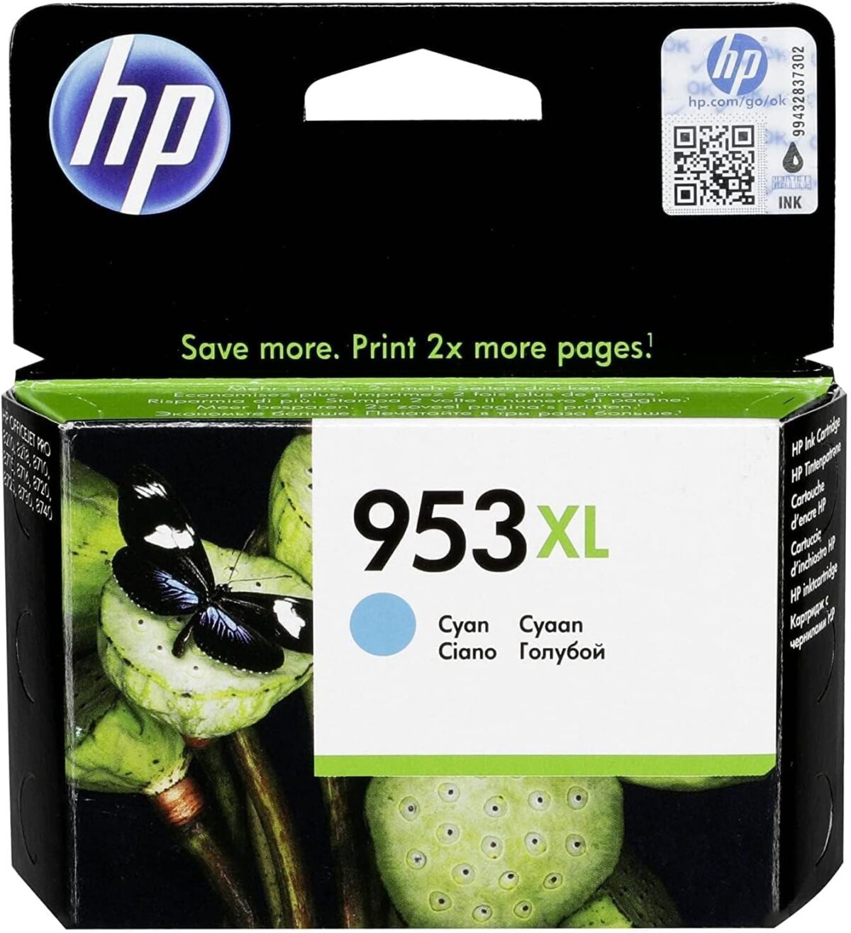 HP 953XL Cyan Ink Cartridge - Image 1