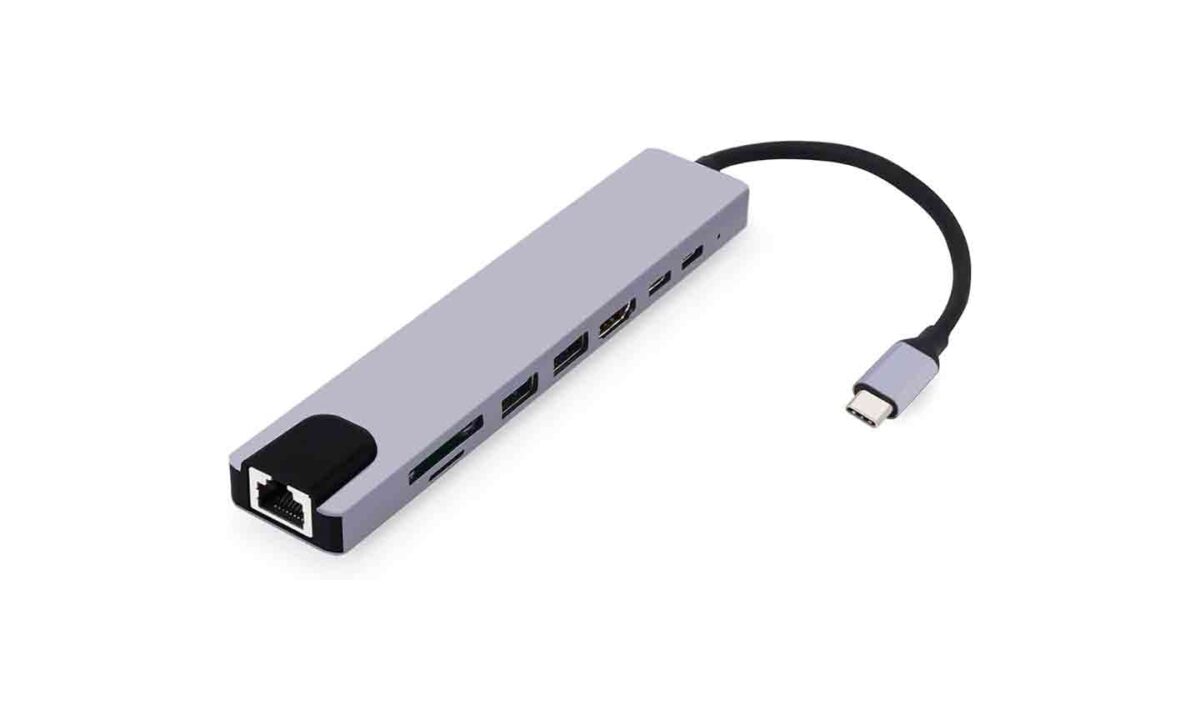 8-in-1 Type-C to Multiport Adapter – All-in-One Connectivity - Image 1