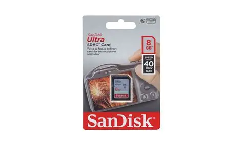 SD CARD FOR CAMERA 8GB