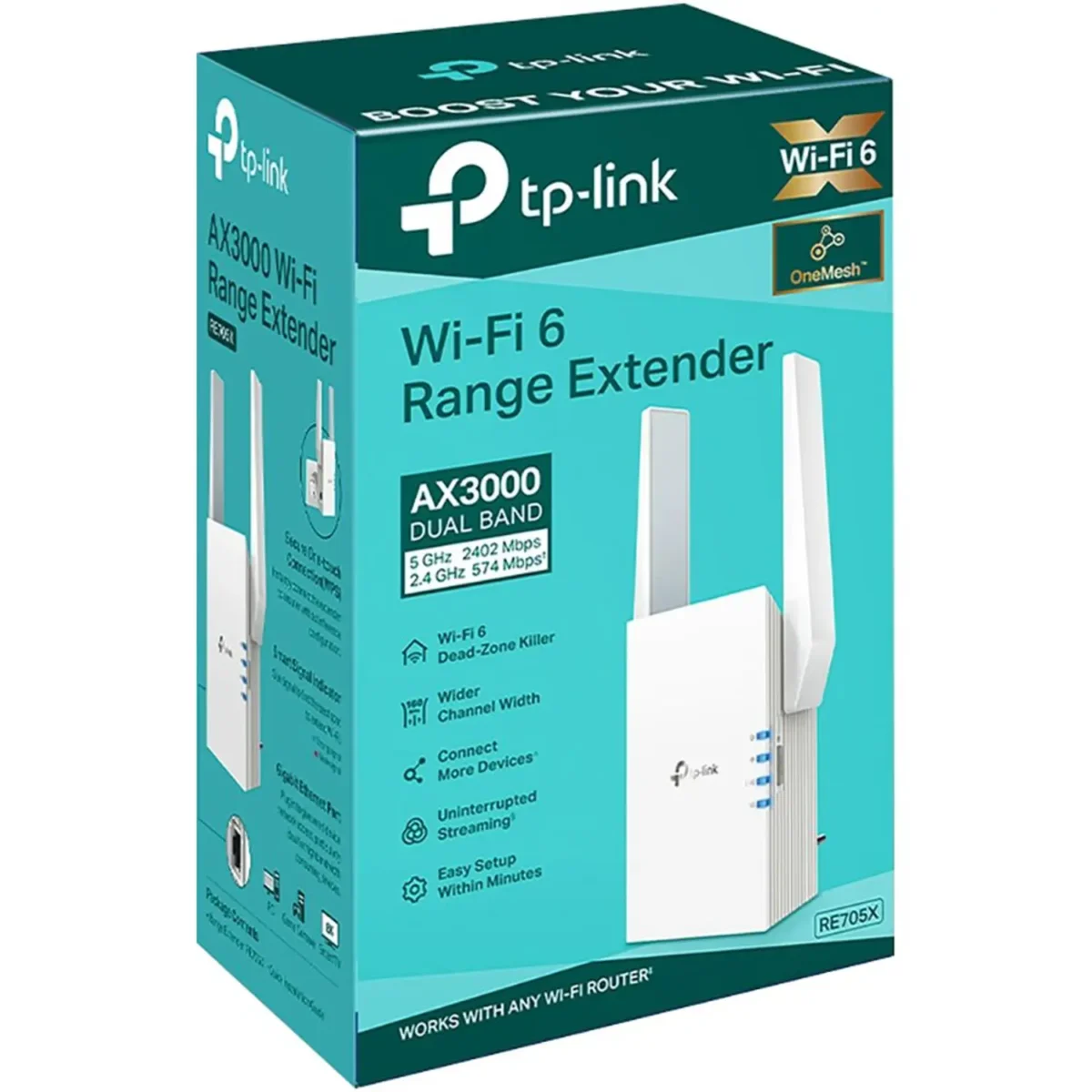 TP-LINK AX3000 Wi-Fi 6 Range Extender (RE705X) - Image 1