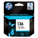 HP 136 Tri-Colour Ink Cartridge