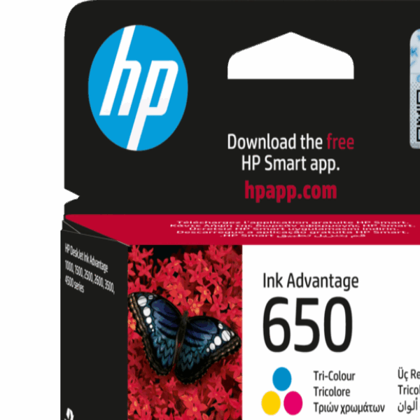 HP 650 Tri-Colour Ink Cartridge