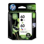 HP 60 Combo Pack (Black & Tri-Color Ink Cartridges)